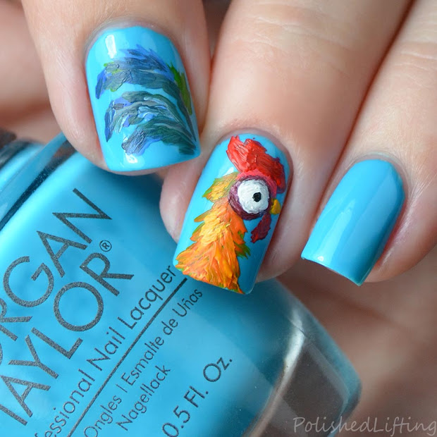 31dc2017 - moana heihei nail art