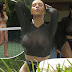 Kim Kardashian flashes boobs in dark sheer top before suggestive session of tennis in small swimming outfit 