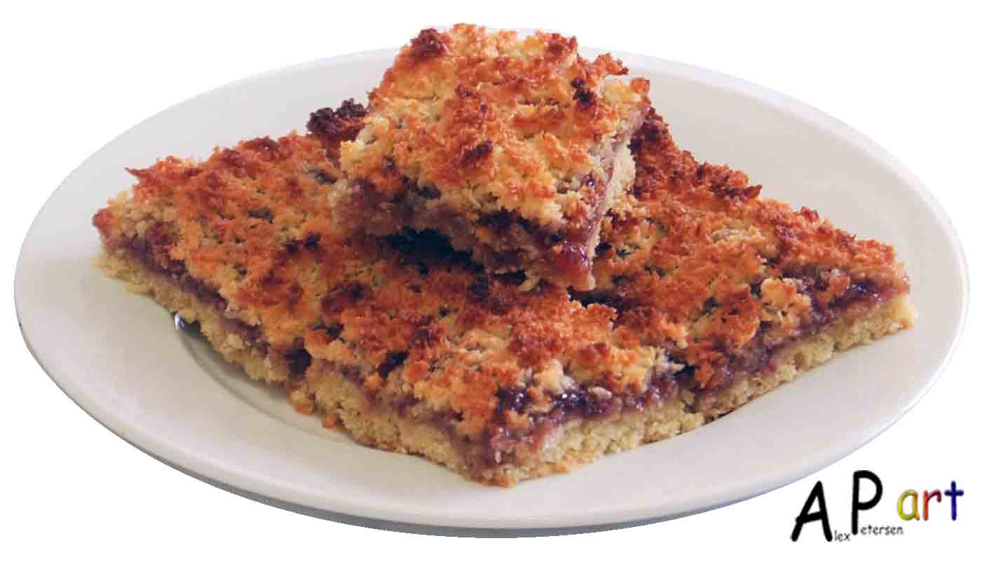 Alex the Contemporary Culinarian: Classic Raspberry Jam and Coconut Slice