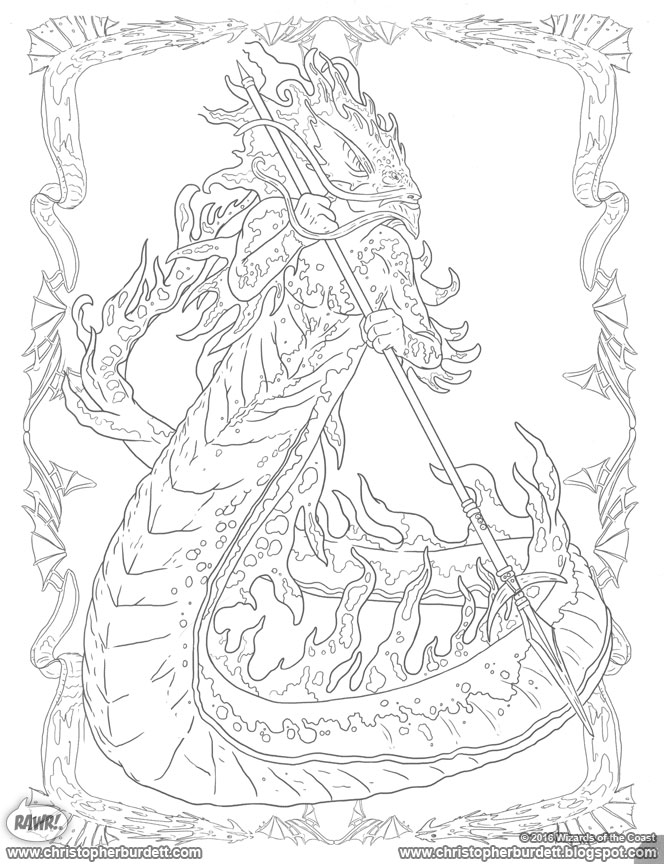 The Doodles Designs And Art Of Christopher Burdett Dungeons Dragons Monsters And Heroes Of The Realms Coloring Book