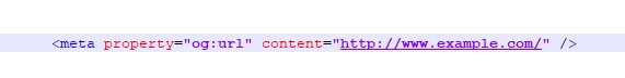 An example open graph URL meta tag open graph URL meta tag