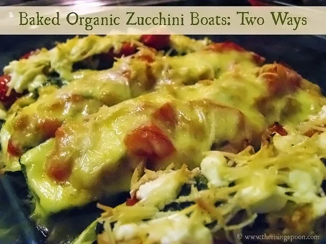 Baked Organic Zucchini Boats | therisingspoon.com