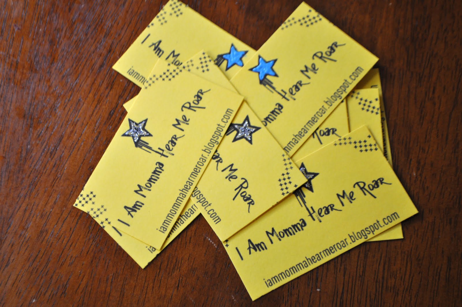 i am momma hear me roar diy business cards