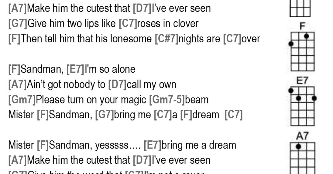 mister sandman pat ballard (10 chords)