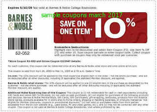 free Barnes and Noble coupons for march 2017
