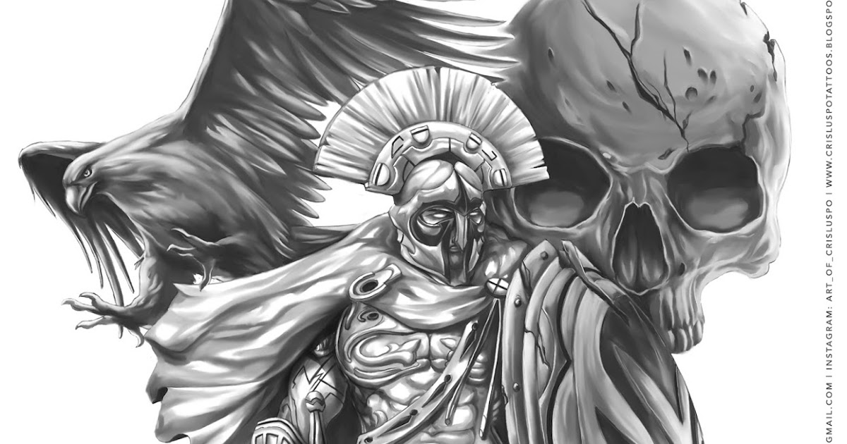 Бог войны арес эскиз тату