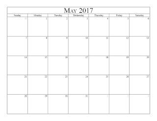 Free Printable Calendar May 2017