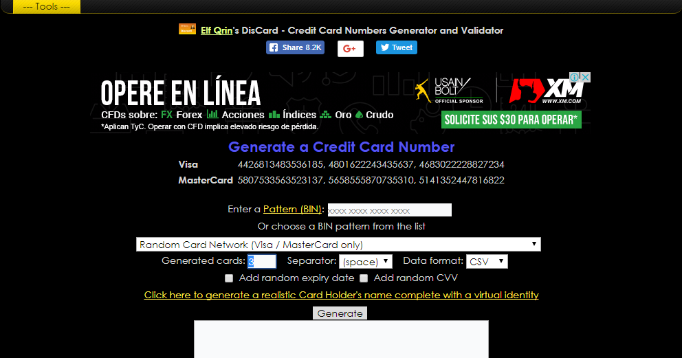 Generadores de CC (BIN) Comunidad Tecnobineros