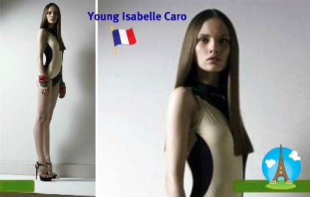 Young Isabelle Caro - her face and body looks so good before the anorexia s...