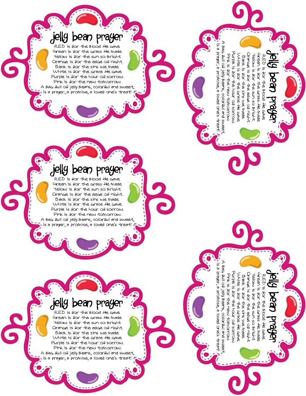 Jelly Bean Prayer Free Printable Jelly Bean Prayer Free Printable