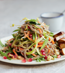 Noodle and Smoked Tofu Salad with Mirin Dressing