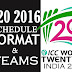 ICC T20 Cricket World Cup Schedule | Time Table | Fixtures