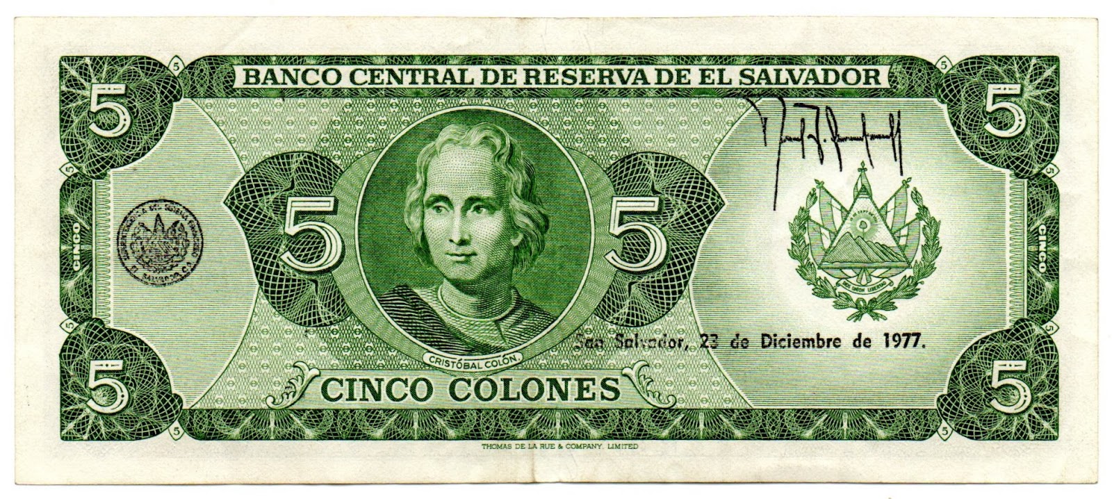BILLETES DEL MUNDO El Salvador