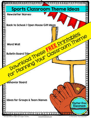 Sports Themed Classroom Ideas Printable Classroom Decorations