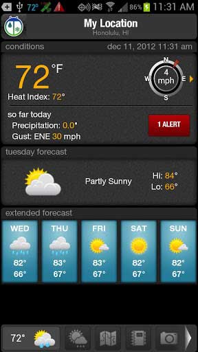 Weather Bug Android App