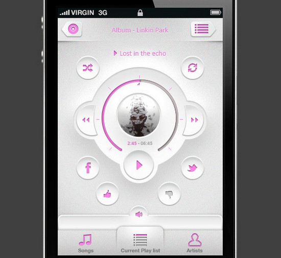 Music Player Application for iphone