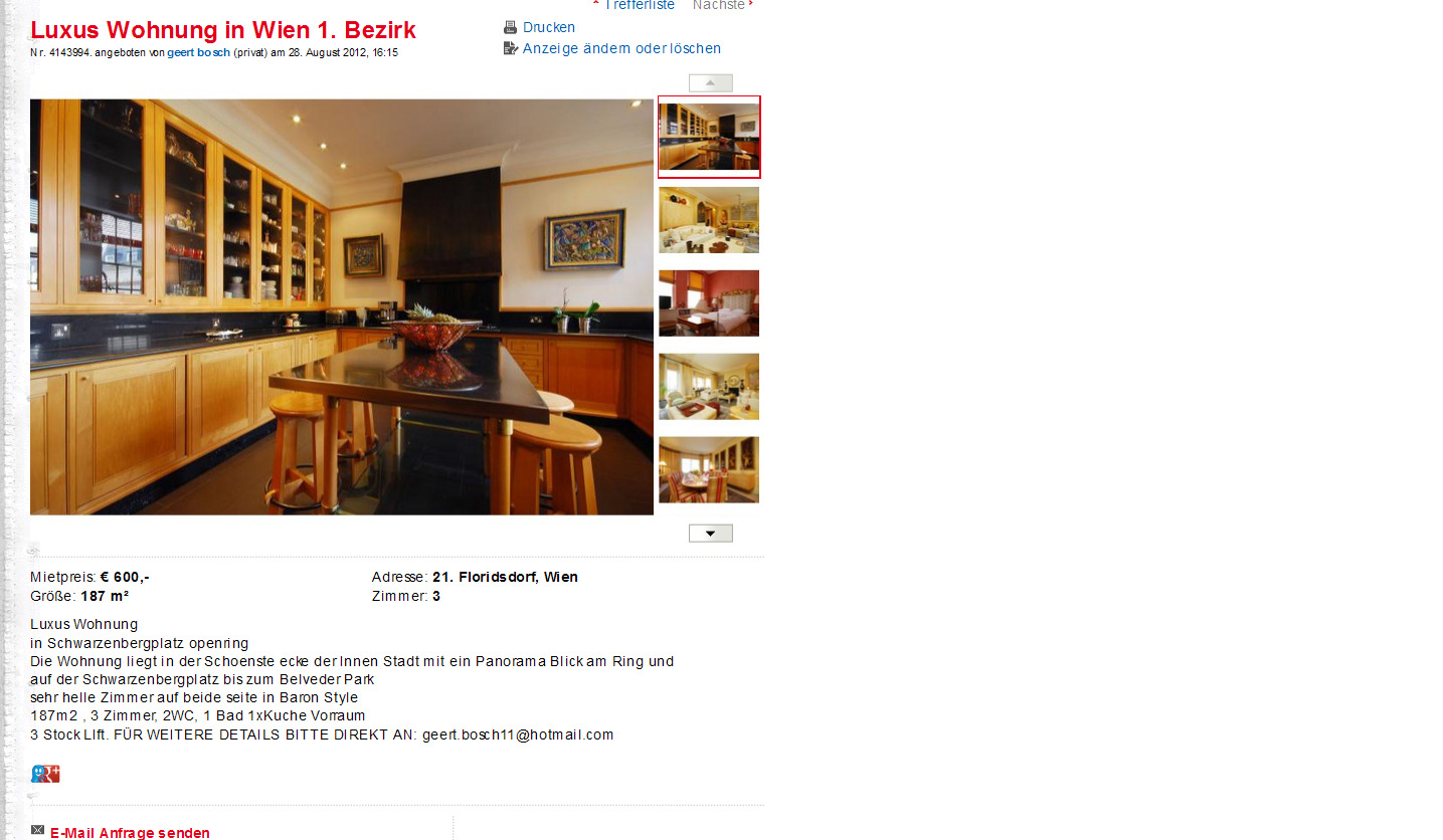 Single wohnung wien privat