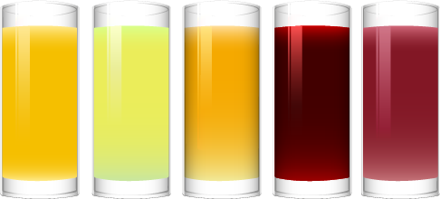 zumos de frutas vectoriales