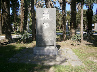 το μνημείο του Gustaf Adolf Sass στον Κήπο των Ηρώων του Μεσολογγίου