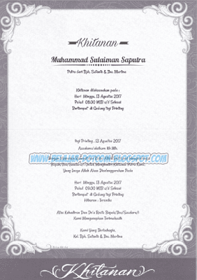 Download Undangan Syukuran Khitanan Sederhana ERBA  Download Undangan Syukuran Khitanan Sederhana ERBA 88164 yang Bisa di Edit