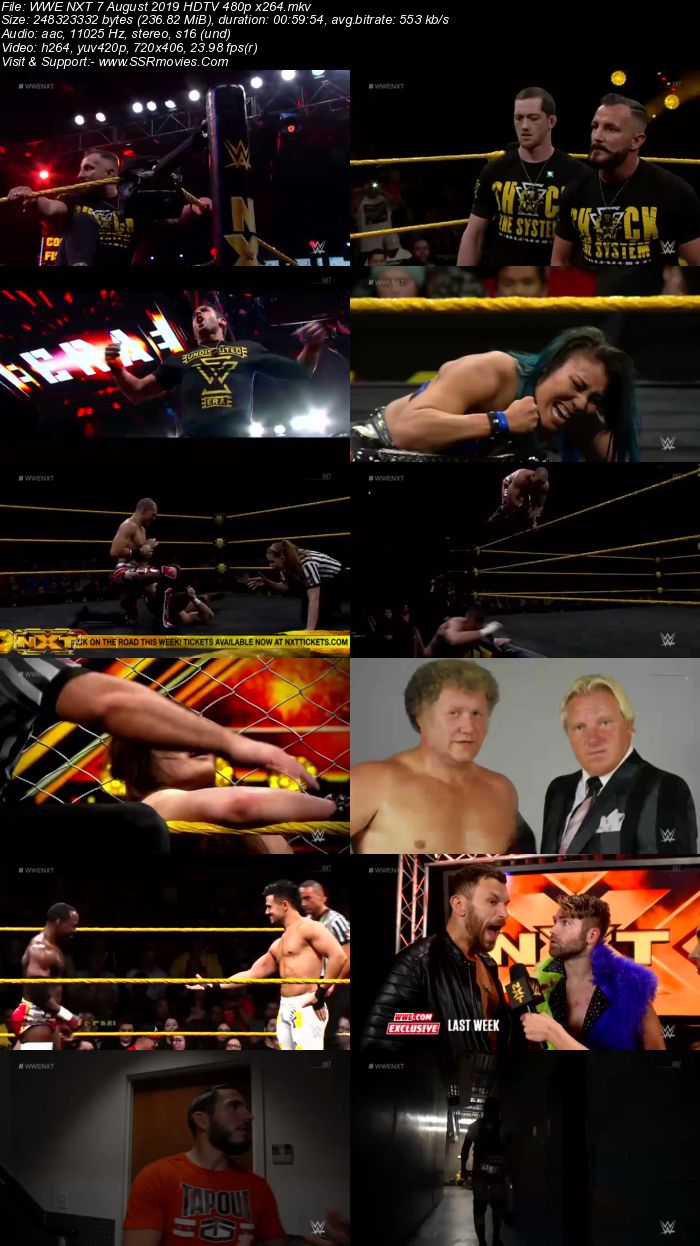 WWE NXT 7 August 2019 480p 720p HDTV Full Show Download HD