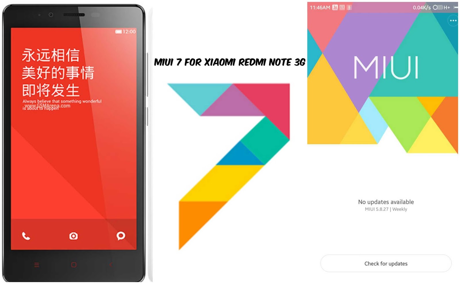 Update Rom MIUI 7 Xiaomi Redmi Note 3G (China, Global ...