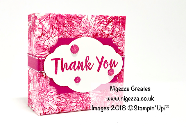 Stampin' Up!® Hand Stamped DSP Gift Box Using Touches Of Textures Nigezza Creates