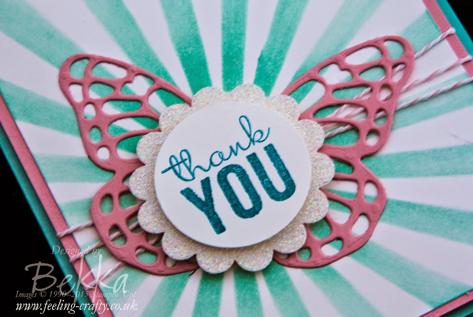 Star Burst Thank You Card featuring Painted Petals from Stampin' Up! UK