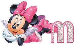 Alfabeto de Minnie Mouse con alitas M.
