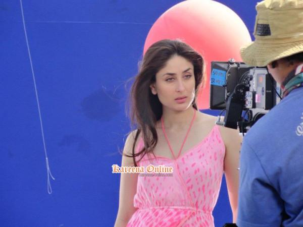  Kareena Kapoor in pink dress top -  Kareena Kapoor on the sets of an Ad shoot