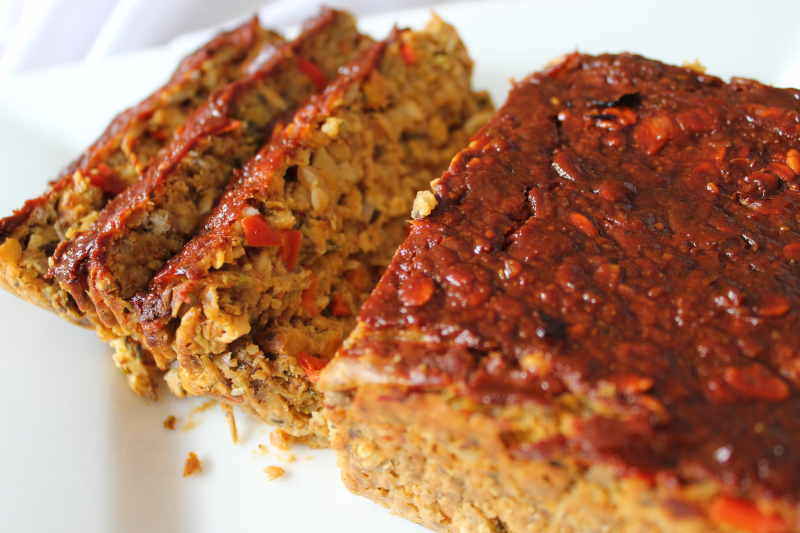 Savory Chickpea Loaf with Barbecue Glaze Lisa's Kitchen Vegetarian Recipes Cooking Hints