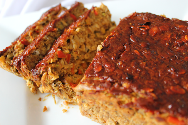 Savory Chickpea Loaf with Barbecue Glaze
