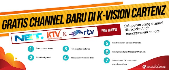 Channel Terbaru K Vision NET. RTV KTV Gratis
