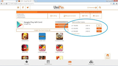 Cara Redeem Google Play Gift Card Menggunakan Voucher Unipin