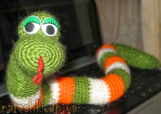 PATRON GRATIS SERPIENTE AMIGURUMI 