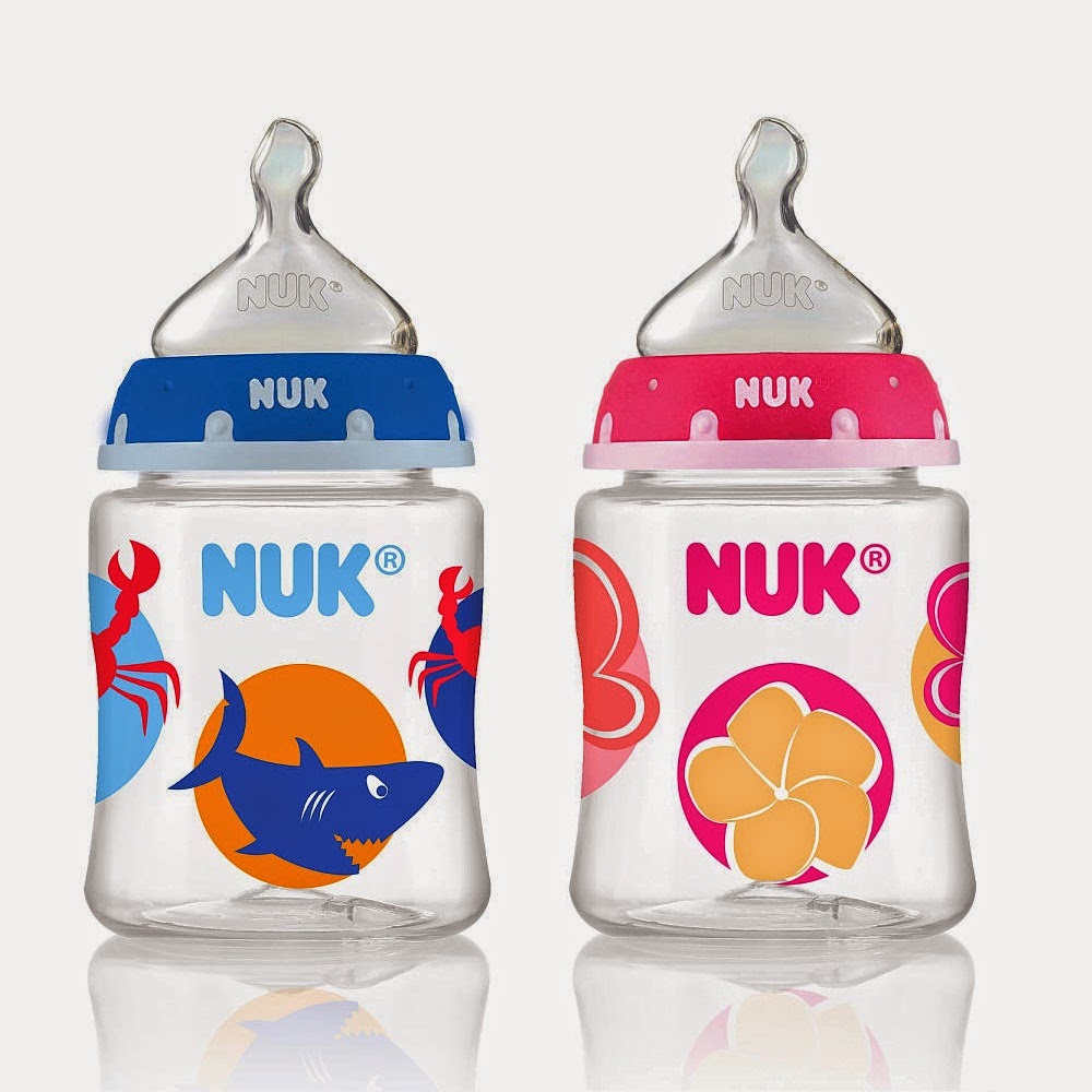 StrawBerry TaGs NUK (Discontinue Design) 5oz & 10oz Nature Orthodontic Bottle (for boys & Girls)