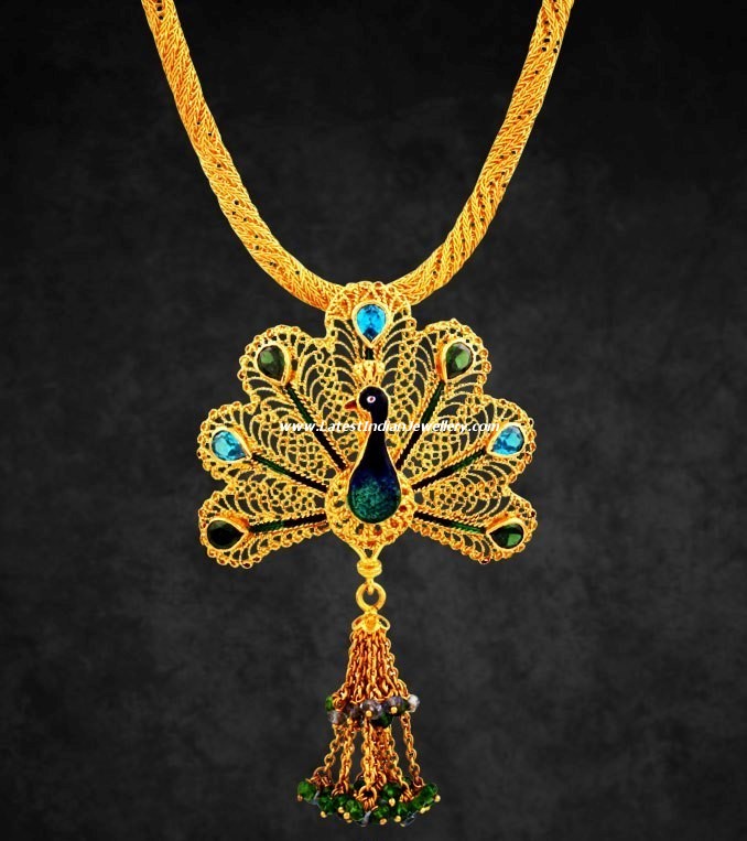Designer Peacock pendant