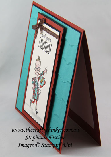 #crazycraftersprojecthighlights, You've Got Style, Ruffled Embossing Folder, Watercolouring, #thecraftythinker, Stampin Up Australia Demonstrator, Stephanie Fischer, Sydney NSW