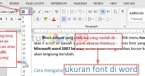 Tutorial Cara Mengganti Jenis Font Di Microsoft Word Dengan Gambar