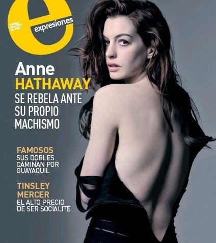 Anne Hathaway Sexy Cleavage Photos | Glamourous Photoshoot Images