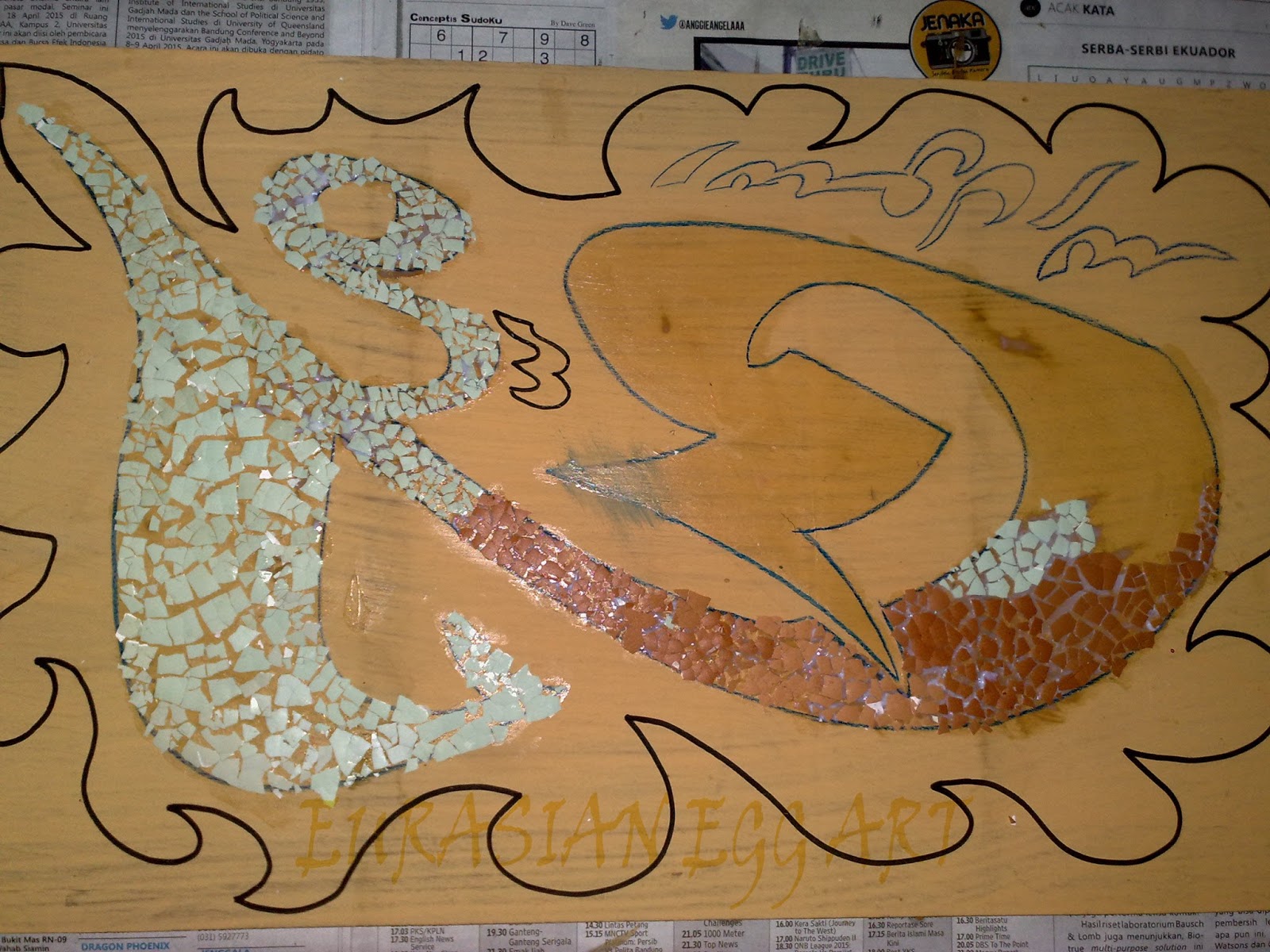 31 Lukisan Kaligrafi Dari Cangkang Telur Romi Gambar - Riset