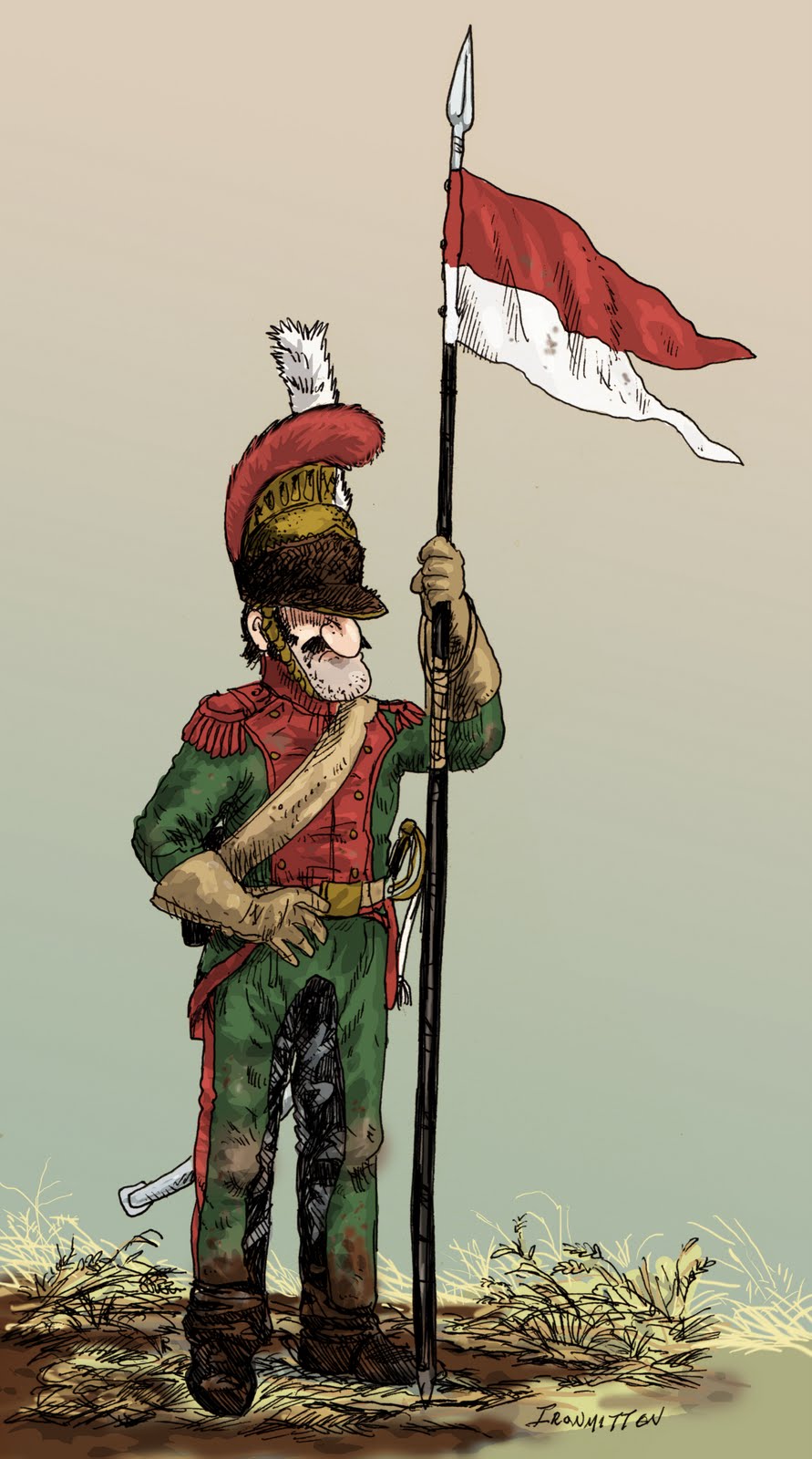 iron mitten French lancer Waterloo 1815