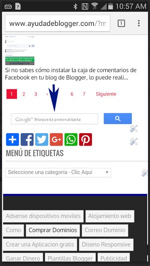 ¿Cómo insertar el buscador personalizado de Google en Blogger?