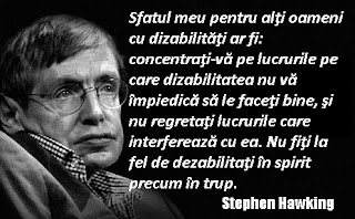 Maxima zilei: 3 decembrie 2015 | Stephen Hawking despre dizabilităţi