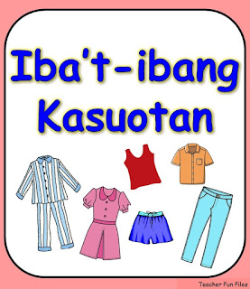Teacher Fun Files Iba'tIbang Uri ng Kasuotan Flashcards