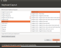 Select keyboard layout Select keyboard layout