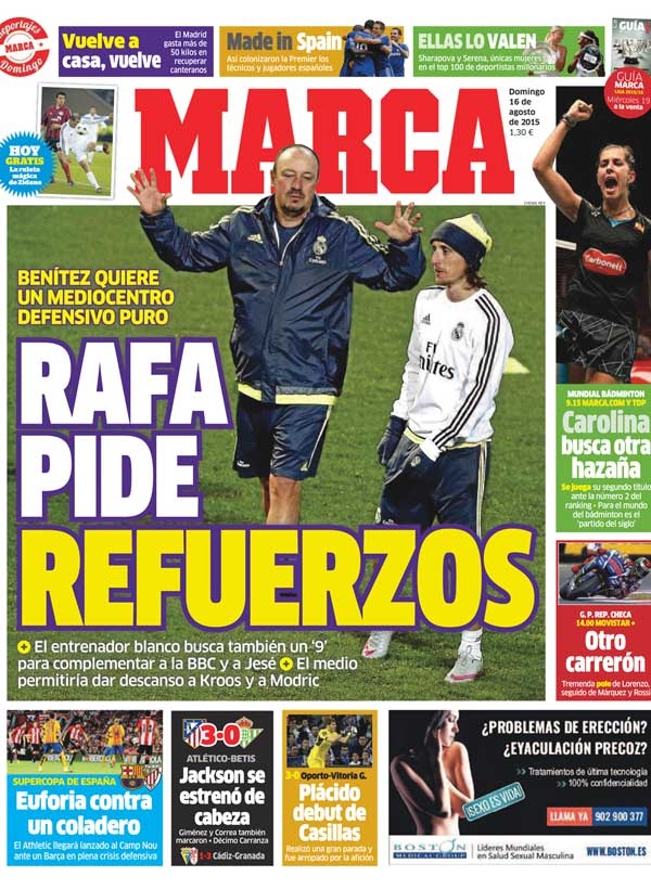Real Madrid, Marca: "Rafa pide refuerzos"
