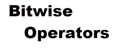 Bitwise operators