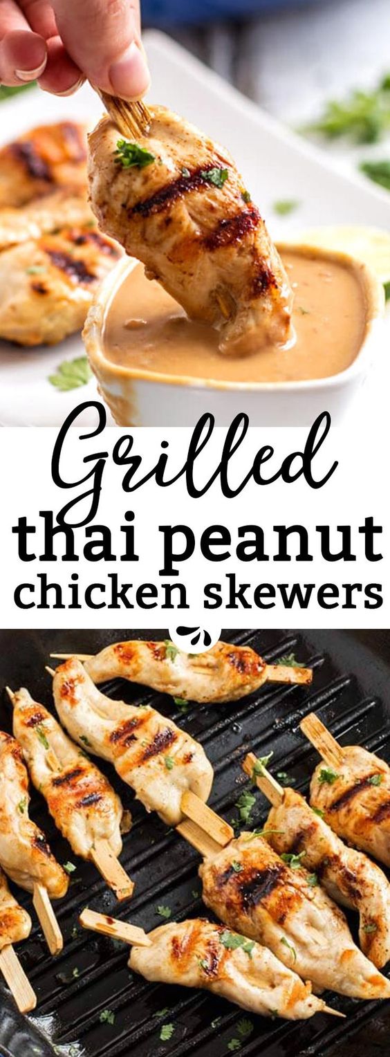 Chicken Skewers With Satay Style Peanut Sauce Recipe