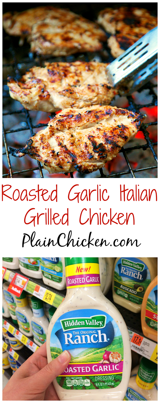 Roasted Garlic Italian Grilled Chicken Plain Chicken